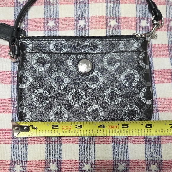 Coach Black and Silver Wristlet - Picture 7 of 9